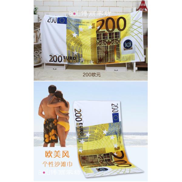 70x140cm cheap beach towels free shipping towel beach towel microfiber Money Euros Dollar