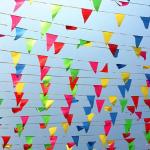 Custom Flags 68D/100D Polyester Custom Mini Triangle String Flags