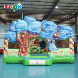 Kids Safe And Entertained With Air Bounce Slide Playhouse Print
