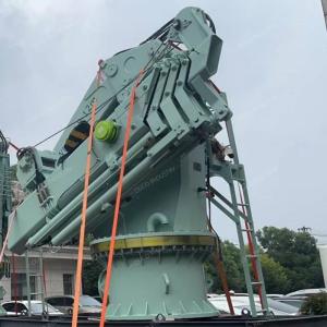 IR Class Certification Telescopic Foldable Barge Mounted Crane 3T 12M