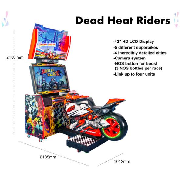 42 Inch Dead Heat Riders Arcade Racing Simulator Multiple Players Street Motor Game Machine