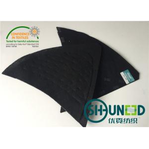 Black Men Garment Shoulder Padding With Polyester / Cotton / Glue