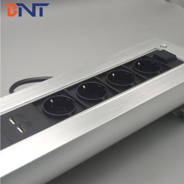 Electrical overturn flush mount table top power socket for office table