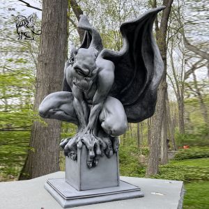 Bronze Gargoyle Statue Sculpture Metal Monster Sculptures Medieval Buildings