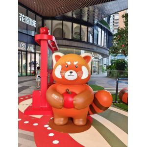 Original Custom Handmade Bear Cartoon FRP Sculpture - Ideal for IP Check-in Spots to Attract Foot Traffic in Plazas, Malls and Stores