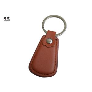 Wholesale Custom Shape PU Personalised Leather Keyring With Logo Printed from china suppliers