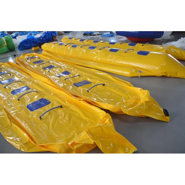 Air Welded Inflatable Banana Boat Inflatable Water Toys 0.9mm PVC Tarpaulin
