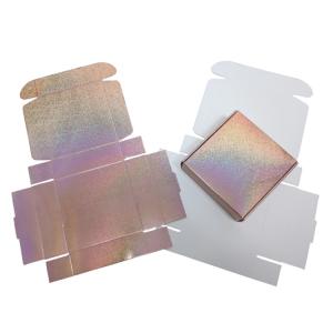Custom Logo Print Holographic Hologram Gift Party Paper Box Laser Cosmetics