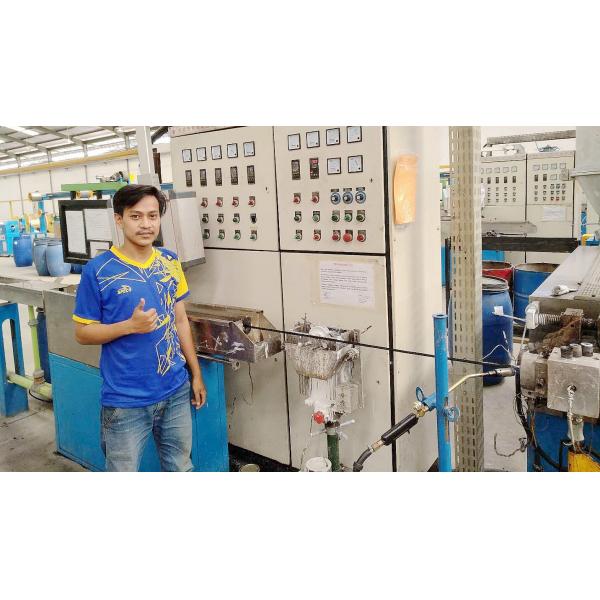 380v Wire Manufacturing Machine , PVC Cable Extruder Machine