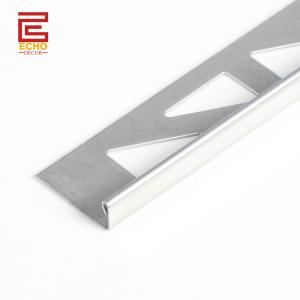 10mm Smart Flat Edge Tile Trim Chrome Metal Angle Trim For External Corners