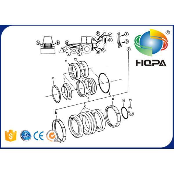 991/00131 99100131 991 00131 Ram Lift Cylinder Seal Kit For JCB 3C-2WD