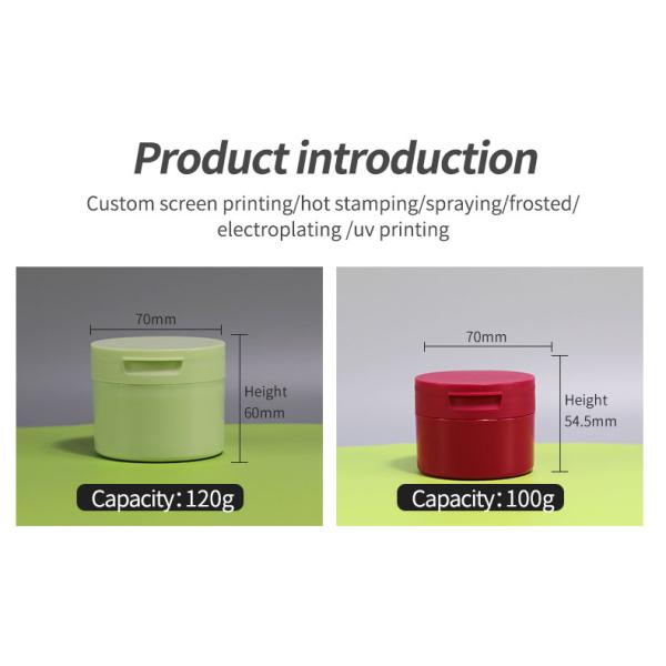 100g Flip Top Lid Double Wall PP Plastic Jars for Body Cream and Body Butter Cosmetic Containers