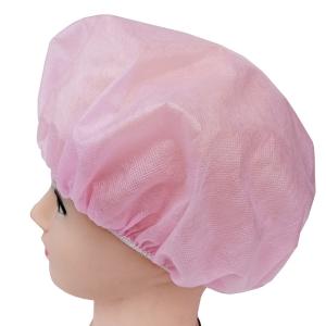 Non Woven Disposable Head Cap , Surgical Bouffant Scrub Hats Lightweight
