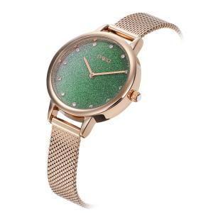 Steel Band High End Quartz Watches Ladies With Starry Sky Dial And Mesh Strap