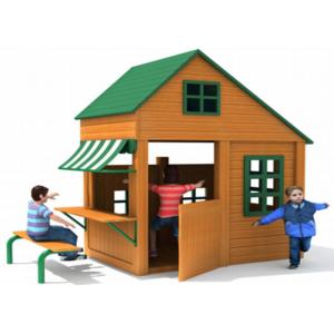 Small Wooden Playground Set Little Wooden Playhouse With Slide Toddler