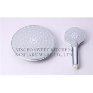 Wholesale chrome plating shower head hand shower set round overhead shower rain shower ABS bathroom shower from china suppliers