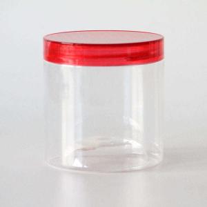 Custom PET Food Plastic Wide Mouth Jars With Lids 410ml