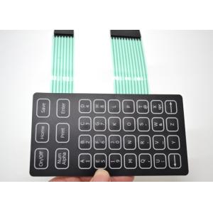 Embossed Tactile Membrane Switch Keyboard , Metal Dome Membrane Switch
