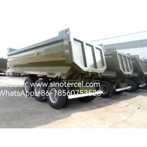 3 Axle Hydraulic Dump Tipper Semi Trailer U Type Time Saving Convenient Army