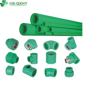 PP-R Ball Valve Plastic PVC UPVC Pipe Fittings in Green Color for Round Head