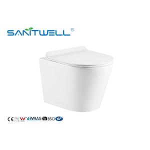 Wholesale Rimless Ceramic Wall Mounted Toilet Gravity Flushing With CE Certification from china suppliers