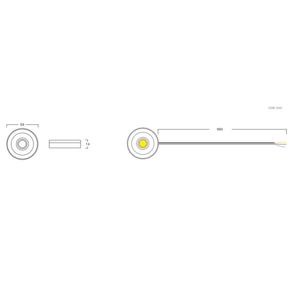 3W IP65 3years Warranty LED Landscape Light LED Cabinet Light With Dimmable For Commercial Products Showcases