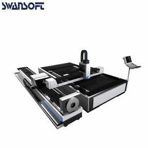 HOT sale 2017 pipe and metal fiber laser cutting machine with single platform