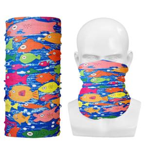 Multifunctional Camo Cartoon Tube Face Seamless Magic Scarf