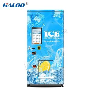 China Haloo vending machine supplier screen type large capacity ice making vending machine, used to optimize ice making ATM vending machines on sale