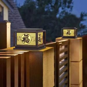 50000 Hour Working Lifetime Solar Outdoor Garden Pillar Light for Courtyard