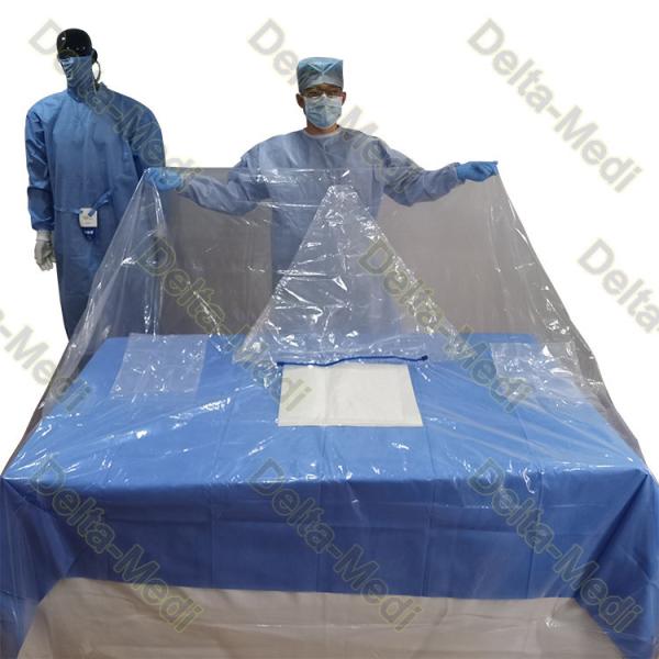 Quality Vertical Isolation Pack Disposable Surgical Packs With Transparent Polyethylene Drape for sale