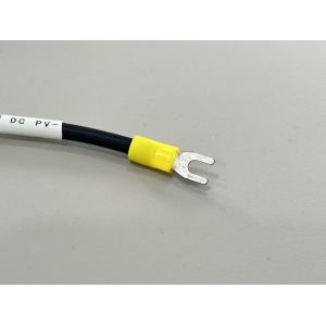 Ring to fork terminal power connector cable, DC PV negative grounding wire