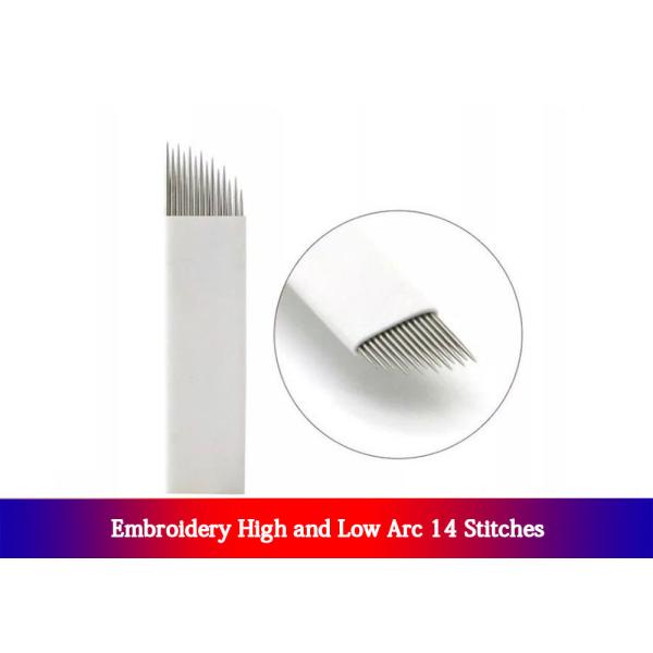 Disposable Semi Permanent Makeup Eyebrow Tattoo Needle 14-pin High-low Arc Fog