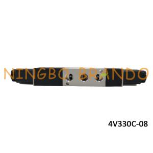 4V330C-08 AirTAC Type Air Electrical Control Valve 1/4" 5/3 Way For Double