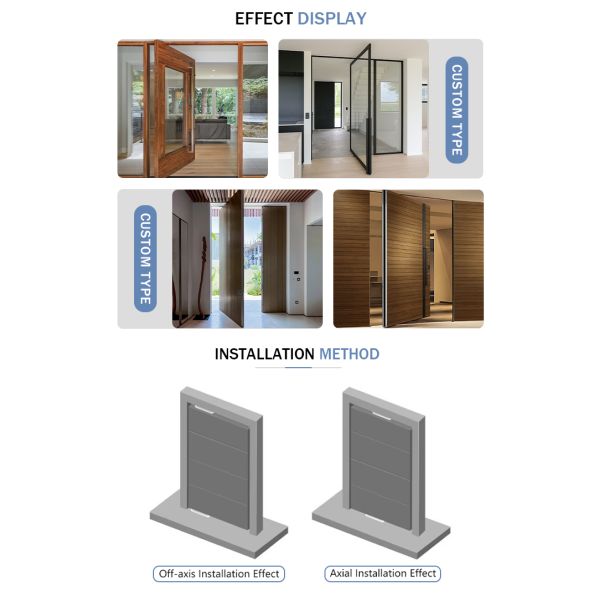Customized Luxury Modern Design Pivot Safety Front Door External Security Main Gate for Residential Projects