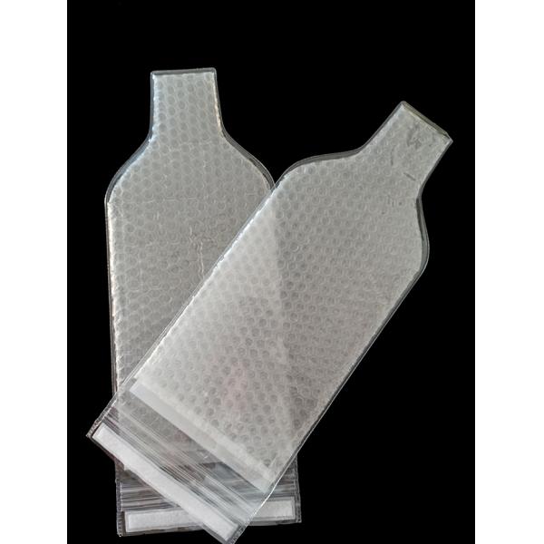 Bottle Protective Zip sealed liquor bubble bags bottle protector Travelling liquor bubble sleeves air wine bubble bags