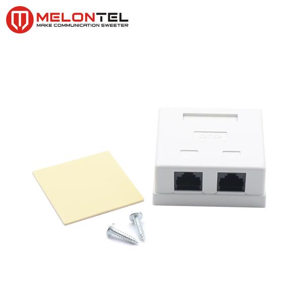 ABS Material Cat6 Surface Mount Box MT5826 Dual Port UTP Shielding