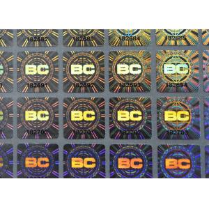 Custom holographic self adhesive destructible label with serial numbers printing