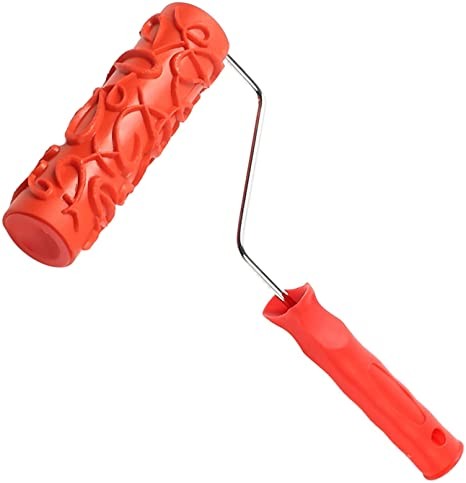 Quality 7" DIY Patterned Paint Roller Rubber Texture With Plastic Handle for sale