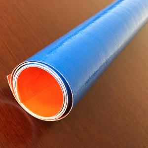 Heavy Duty Waterproof PE Laminated Tarpaulin in Blue and Orange Color