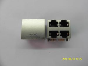 China 2 X 2 Multi Port Ethernet Stacked RJ45 Modular Jack for Transceiver Application on sale