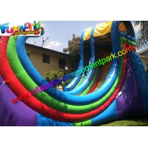 Durable Giant Commercial Inflatable Slide Plato 0.55 PVC With Air Blower