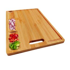 Eco Friendly Natural Bamboo Cutting Board 30*21.1*1.5cm Size Custom Logo for
