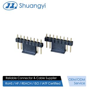 Wholesale 2.54mm Pitch Single-Row Pin Header Connector (8.5H Vertical), Gold-Plated PCB Electronic Signal Terminal Electrical Connector with Custom Pin from china suppliers