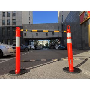 Plastic Road Separator Spring Post with 6kg and 8kg PE T-Top Bollard Post