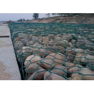 Hexagonal Riverside 3.2mm 80x60mm Rock Filled Gabion Cages Galvanized