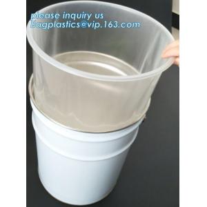 gallon bucket liner rigid plastic pail liner, PE Round pond liner round raised