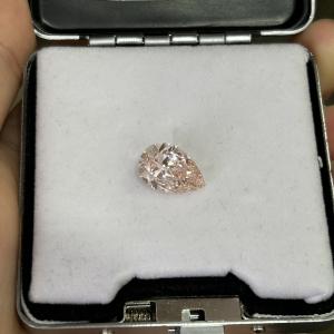 3.01CT Fancy Light Pink Cvd Diamond VS1 2EX CVD Lab Grown Diamond Pear Cut IGI