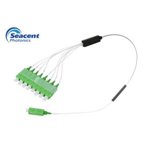 Environmental Protection Ceramic Connector 1x8 Fiber Optic PLC Splitter