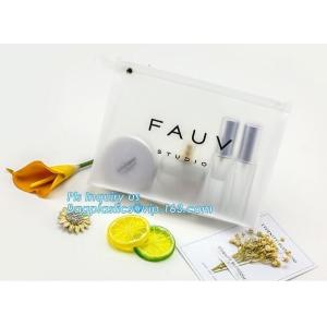 Standup Cosmetic PVC Bag With Slider, Promotional PVC Toiletry bag with zipper